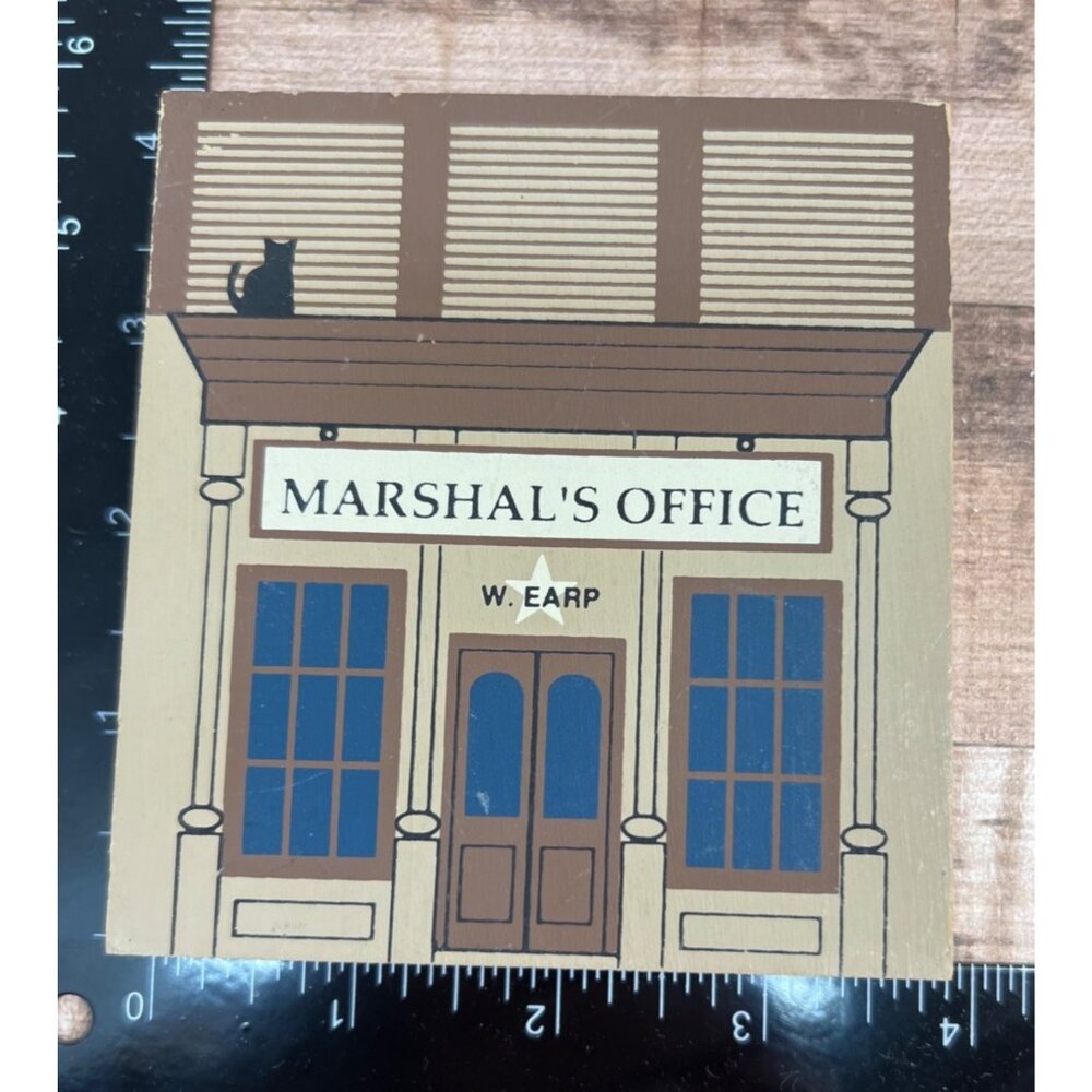 Cat's Meow Marshals Office & Jail Wooden Decorative